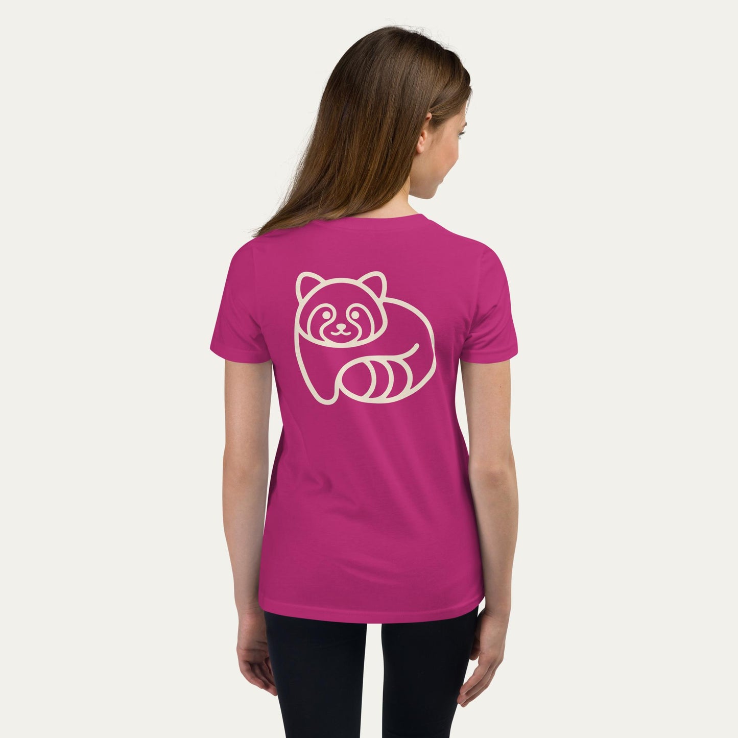 Kids Soft Tee - Panda Back Icon - Berry