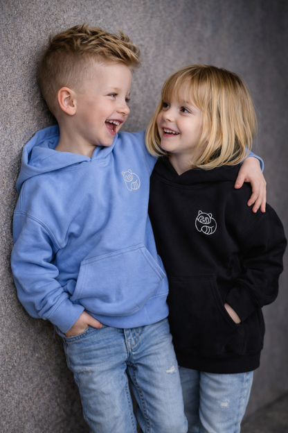 Kids Hoodie - Panda Icon - Blue
