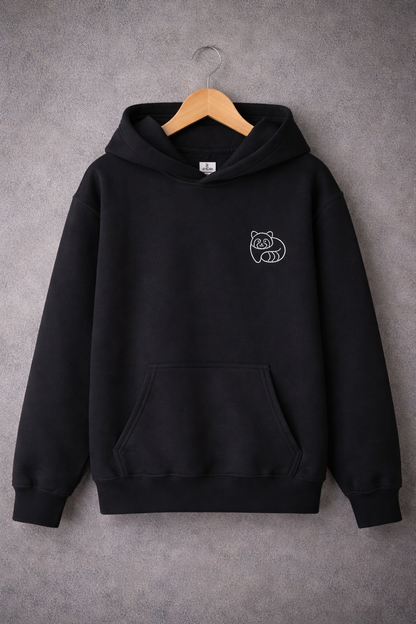 Kids Hoodie - Panda Icon - Black