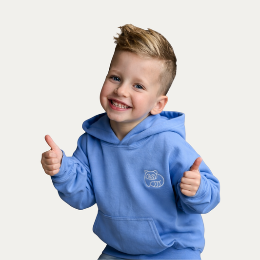 Kids Hoodie - Panda Icon - Blue