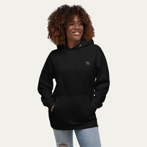 Premium Hoodie - Panda Icon - Black
