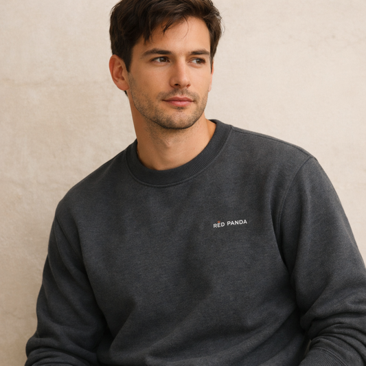 Soft Sweatshirt - RED PANDA - Charcoal
