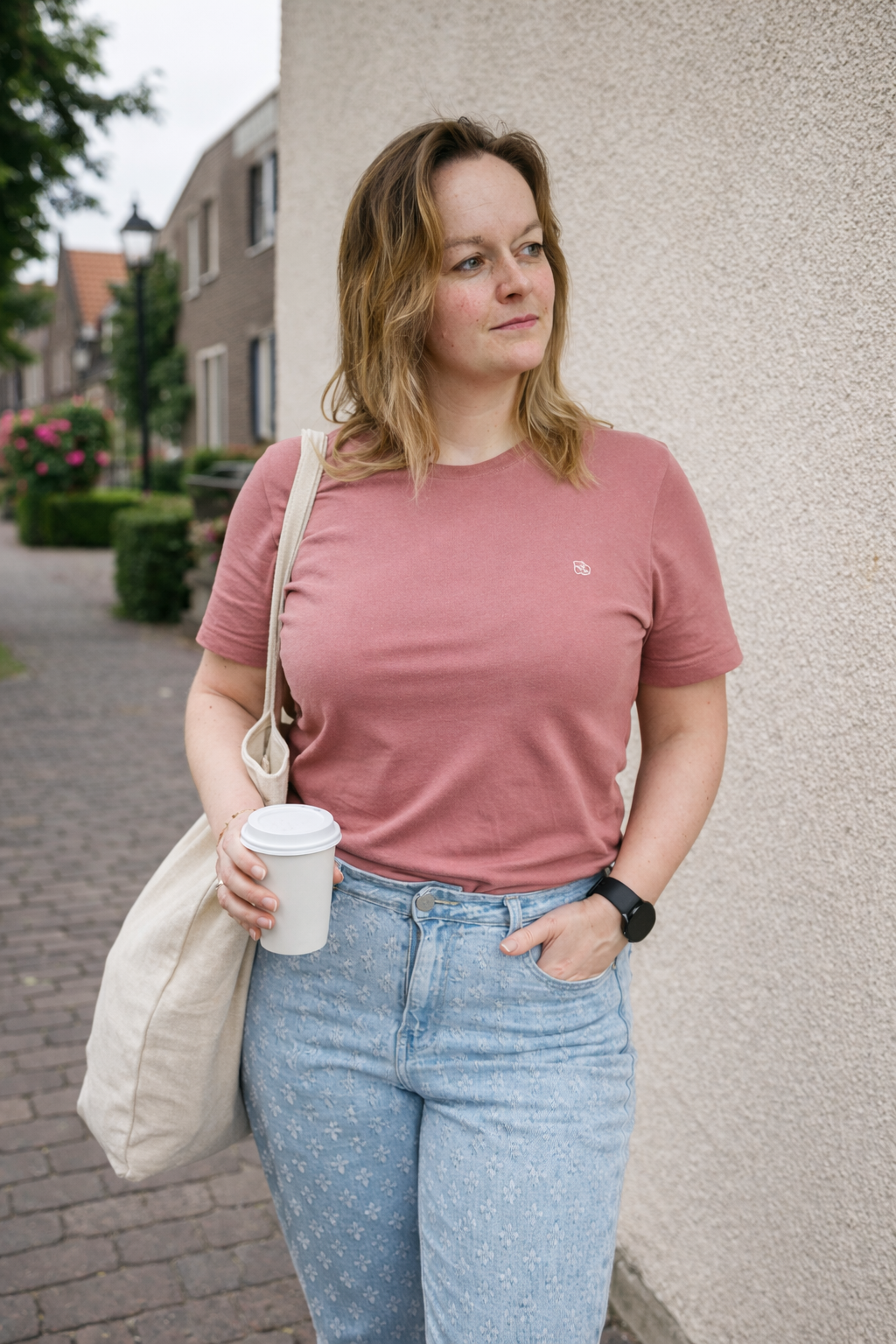 Soft Tee - Panda Icon - Mauve