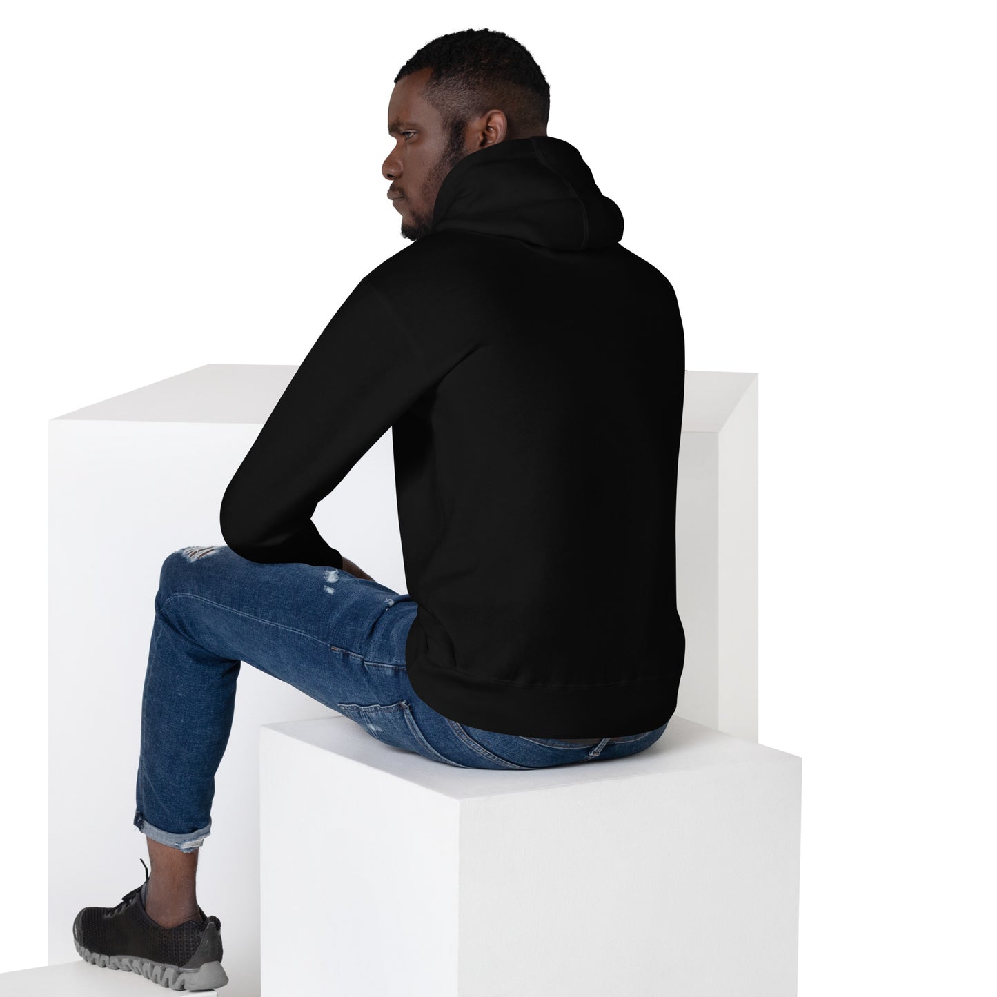 Premium Hoodie - Panda Icon - Black