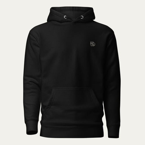 Premium Hoodie - Panda Icon - Black