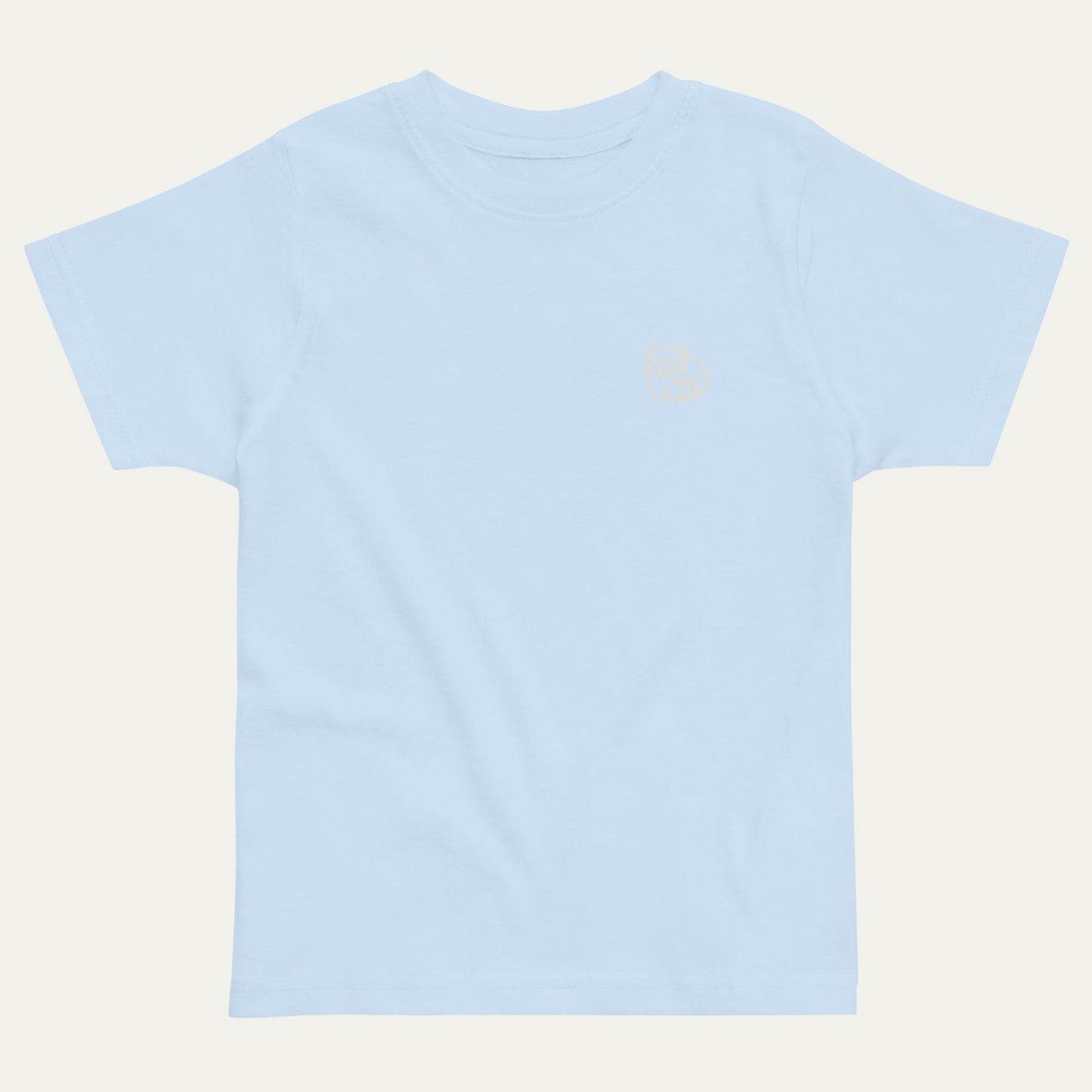 Toddler Soft Tee - Panda Back Icon - Light Blue