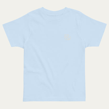 Toddler Soft Tee - Panda Back Icon - Light Blue