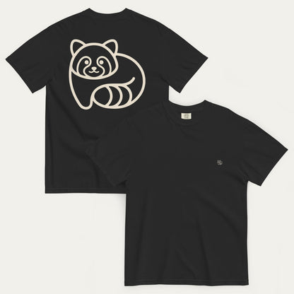 Premium Tee – Panda Back Icon - Washed Black