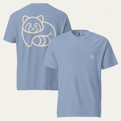 Premium Tee – Panda Back Icon - Washed Denim