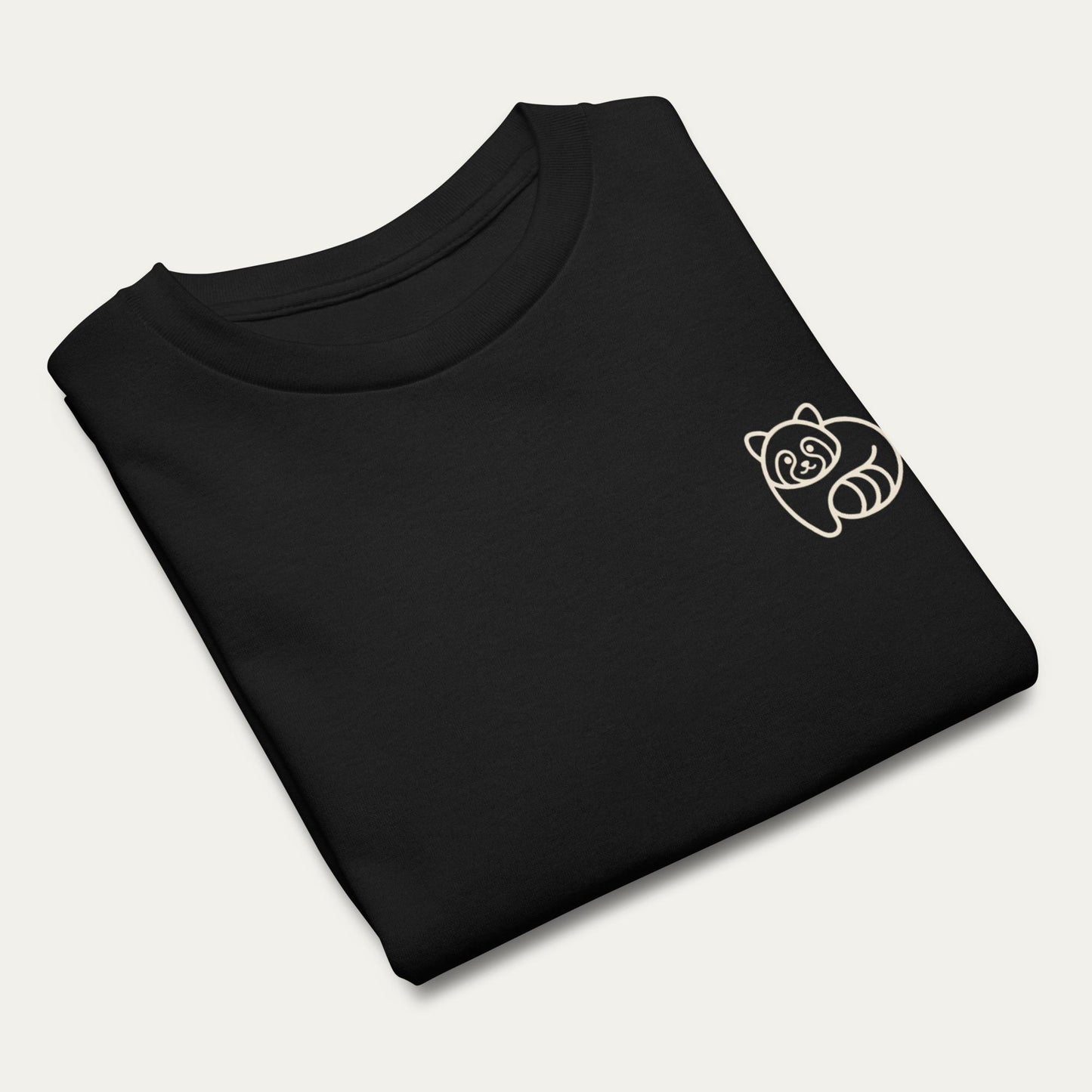 Kids Soft Tee - Panda Back Icon - Black