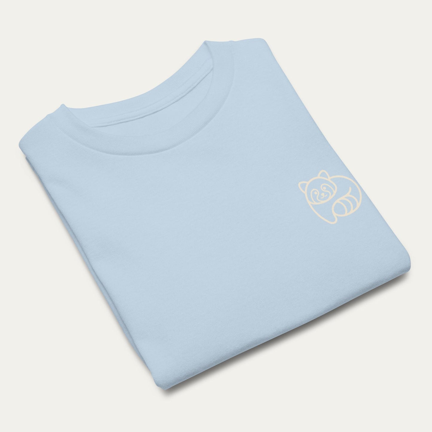 Kids Soft Tee - Panda Back Icon - Light Blue