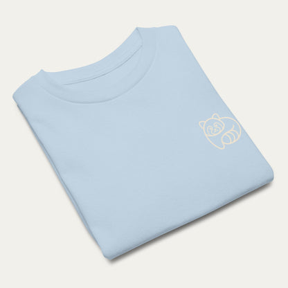 Kids Soft Tee - Panda Back Icon - Light Blue